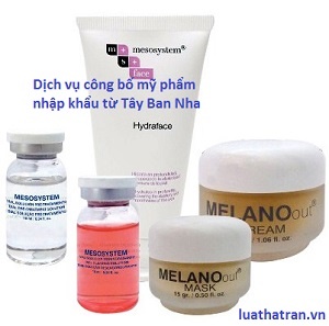 Dịch vụ công bố mỹ phẩm nhập khẩu từ Tây Ban Nha